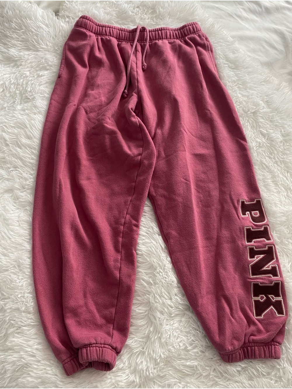 PINK Victoria's Secret Rose Pink sweatpants with Logo Leg